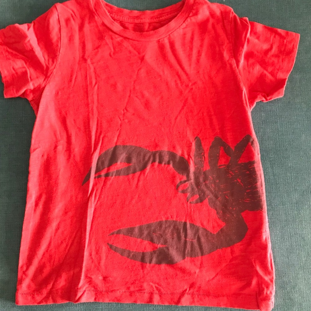 Peek Red Kids Graphic T-Shirt with Lobster PrintSize 6/7